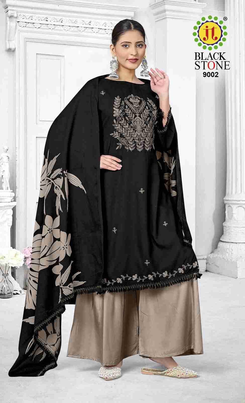 Black Stone Vol-9 By JT 9001 To 9005 Series Beautiful Festive Suits Colorful Stylish Fancy Casual Wear & Ethnic Wear Rayon Dresses At Wholesale Price