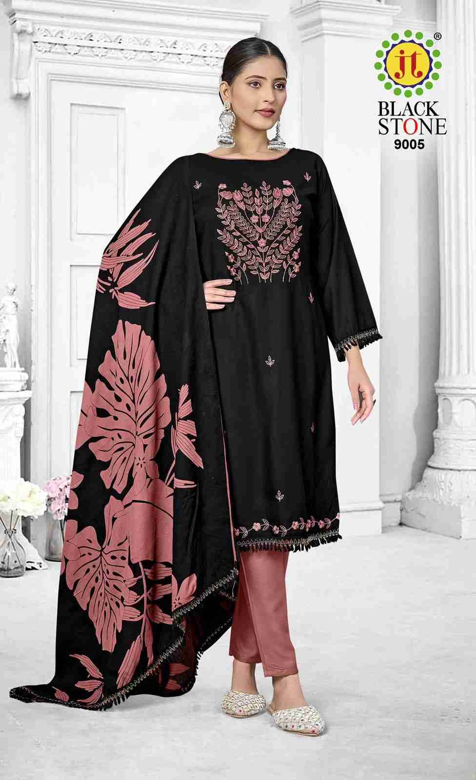 Black Stone Vol-9 By JT 9001 To 9005 Series Beautiful Festive Suits Colorful Stylish Fancy Casual Wear & Ethnic Wear Rayon Dresses At Wholesale Price