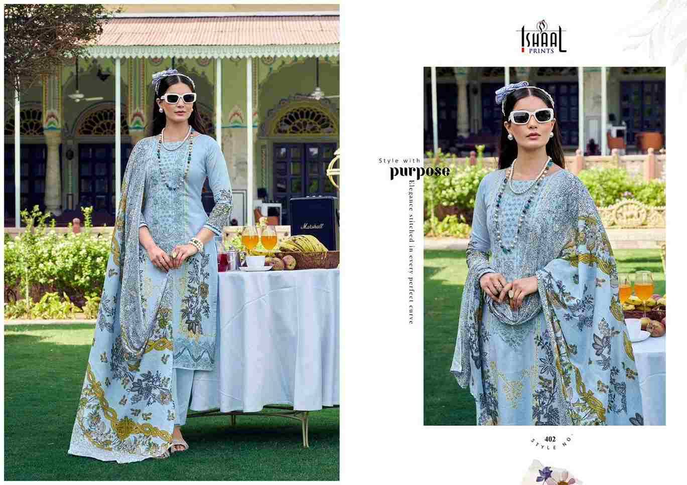 Maira Vol-4 By Ishaal Prints 401 To 408 Series Beautiful Suits Colorful Stylish Fancy Casual Wear & Ethnic Wear Pure Lawn Printed Dresses At Wholesale Price
