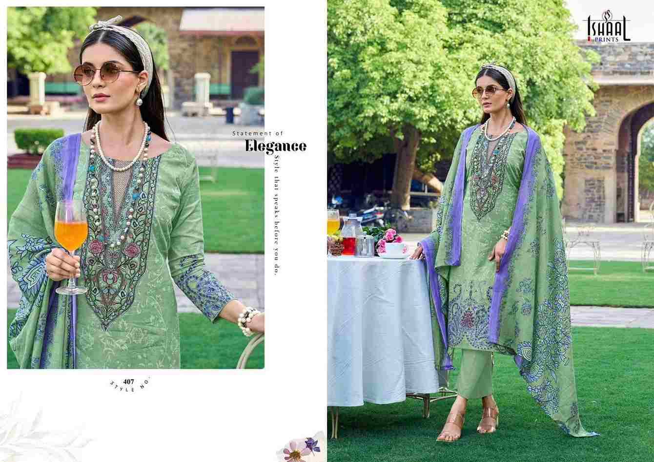 Maira Vol-4 By Ishaal Prints 401 To 408 Series Beautiful Suits Colorful Stylish Fancy Casual Wear & Ethnic Wear Pure Lawn Printed Dresses At Wholesale Price