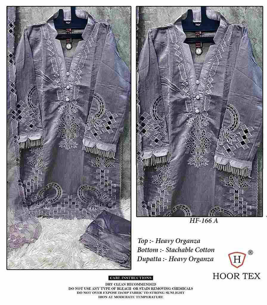 Hoor Tex Hit Design HF-166 Colours By Hoor Tex HF-166-A To HF-166-D Series Designer Festive Pakistani Suits Collection Beautiful Stylish Fancy Colorful Party Wear & Occasional Wear Heavy Organza Embroidered Dresses At Wholesale Price