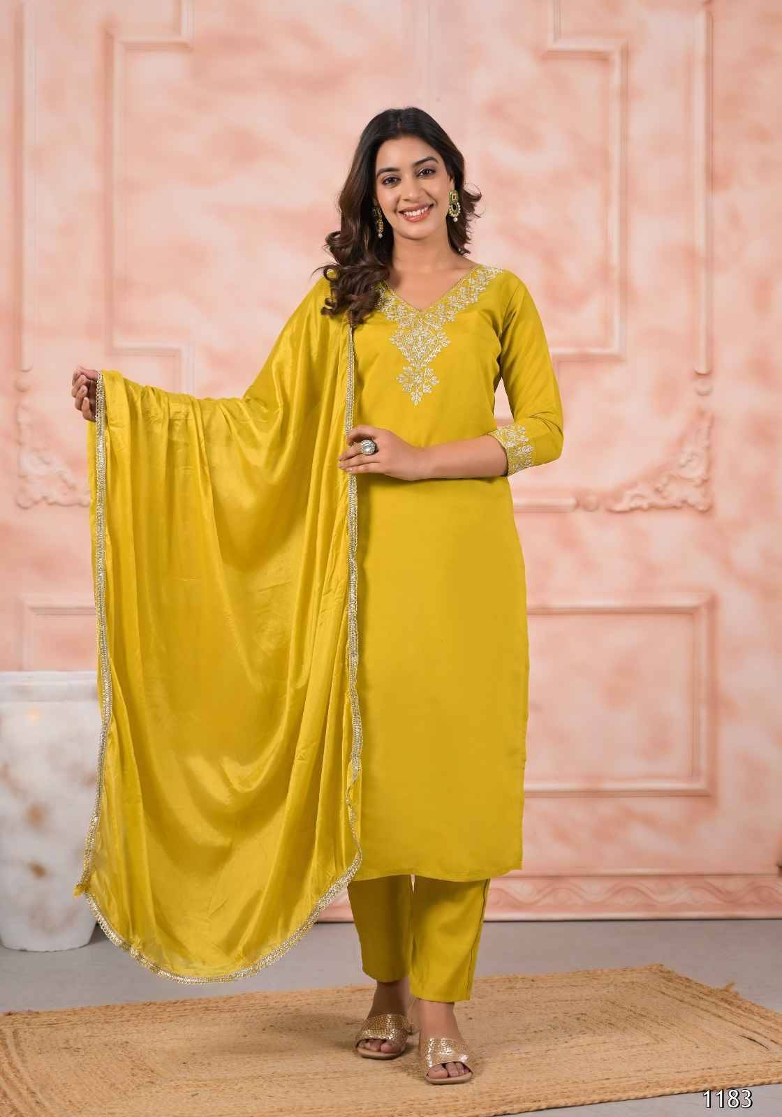 Tanisha Vol-25 By Fashid Wholesale 1182 To 1190 Series Beautiful Suits Colorful Stylish Fancy Casual Wear & Ethnic Wear Chanderi Viscose Embroidered Work Dresses At Wholesale Price