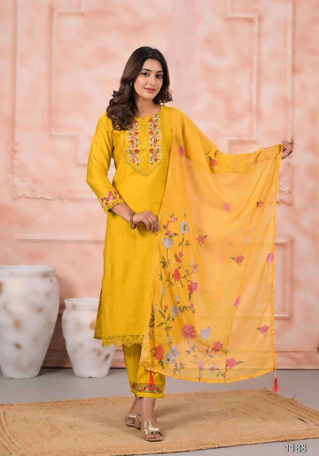 Tanisha Vol-25 By Fashid Wholesale 1182 To 1190 Series Beautiful Suits Colorful Stylish Fancy Casual Wear & Ethnic Wear Chanderi Viscose Embroidered Work Dresses At Wholesale Price