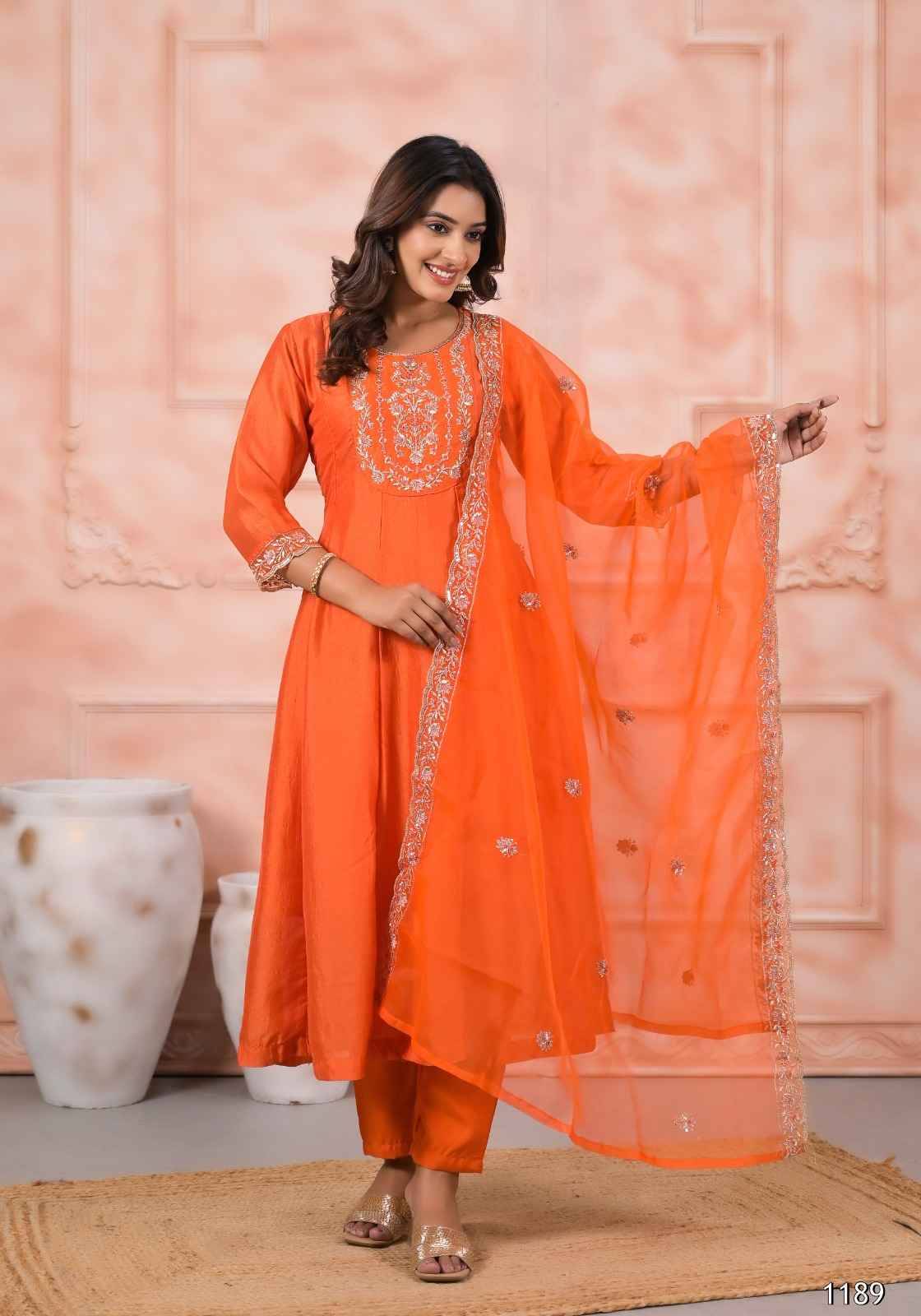 Tanisha Vol-25 By Fashid Wholesale 1182 To 1190 Series Beautiful Suits Colorful Stylish Fancy Casual Wear & Ethnic Wear Chanderi Viscose Embroidered Work Dresses At Wholesale Price
