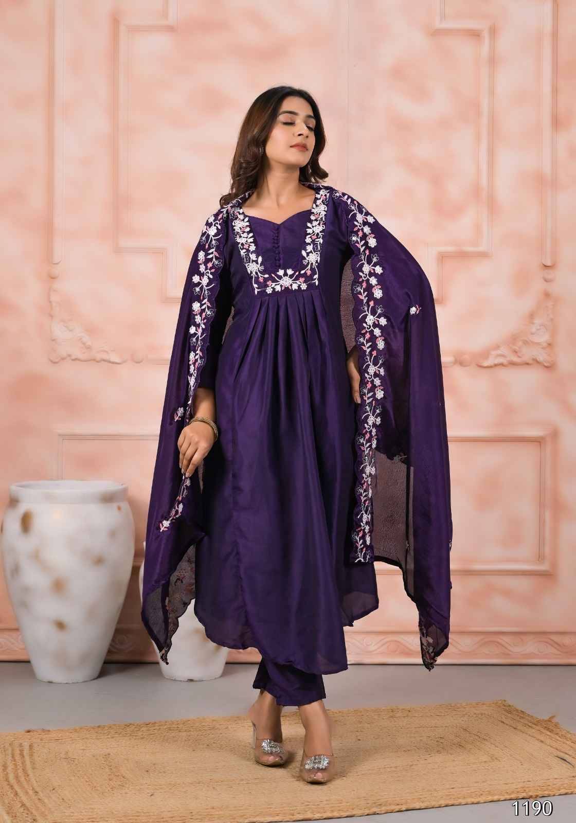 Tanisha Vol-25 By Fashid Wholesale 1182 To 1190 Series Beautiful Suits Colorful Stylish Fancy Casual Wear & Ethnic Wear Chanderi Viscose Embroidered Work Dresses At Wholesale Price