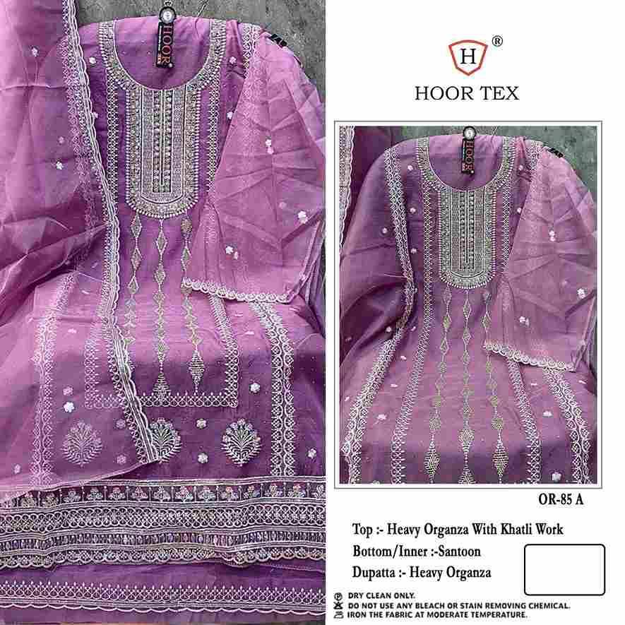 Hoor Tex Hit Design OR-85 Colours By Hoor Tex OR-85-A To OR-85-D Series Beautiful Pakistani Suits Stylish Colorful Fancy Casual Wear & Ethnic Wear Heavy Organza Embroidered Dresses At Wholesale Price