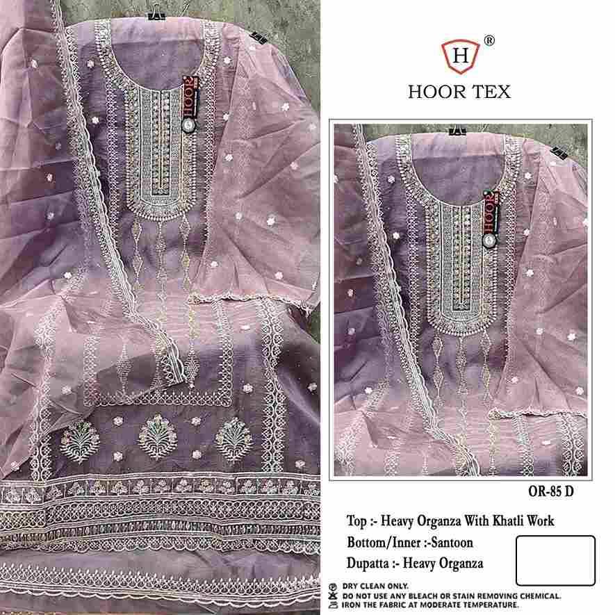 Hoor Tex Hit Design OR-85 Colours By Hoor Tex OR-85-A To OR-85-D Series Beautiful Pakistani Suits Stylish Colorful Fancy Casual Wear & Ethnic Wear Heavy Organza Embroidered Dresses At Wholesale Price