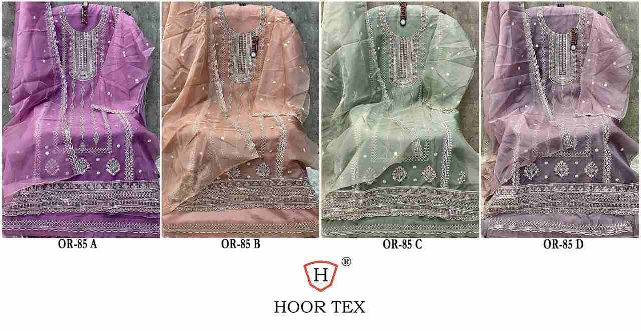 Hoor Tex Hit Design OR-85 Colours By Hoor Tex OR-85-A To OR-85-D Series Beautiful Pakistani Suits Stylish Colorful Fancy Casual Wear & Ethnic Wear Heavy Organza Embroidered Dresses At Wholesale Price