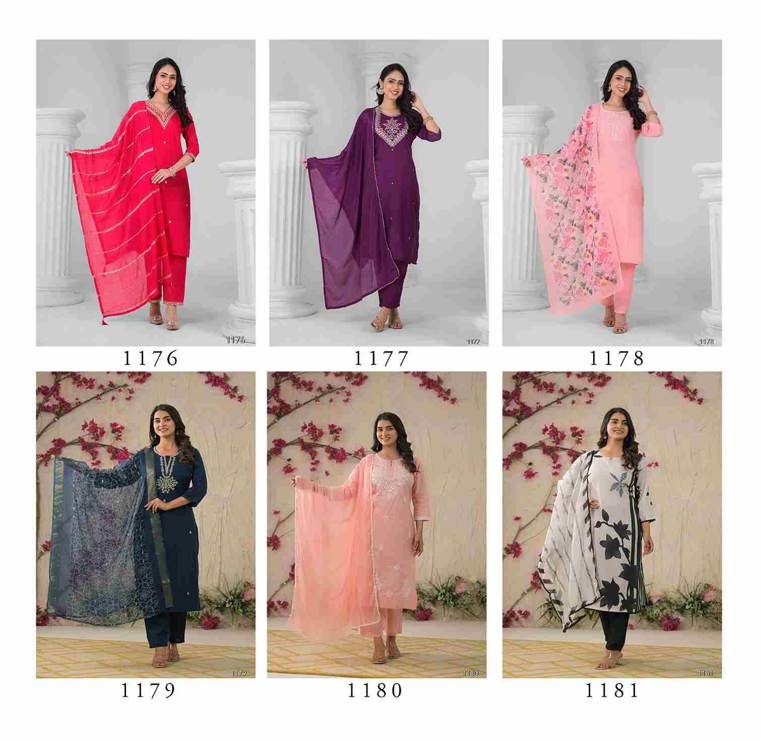 Tanisha Vol-24 By Fashid Wholesale 1176 To 1181 Series Beautiful Suits Colorful Stylish Fancy Casual Wear & Ethnic Wear Rayon Embroidered Work Dresses At Wholesale Price
