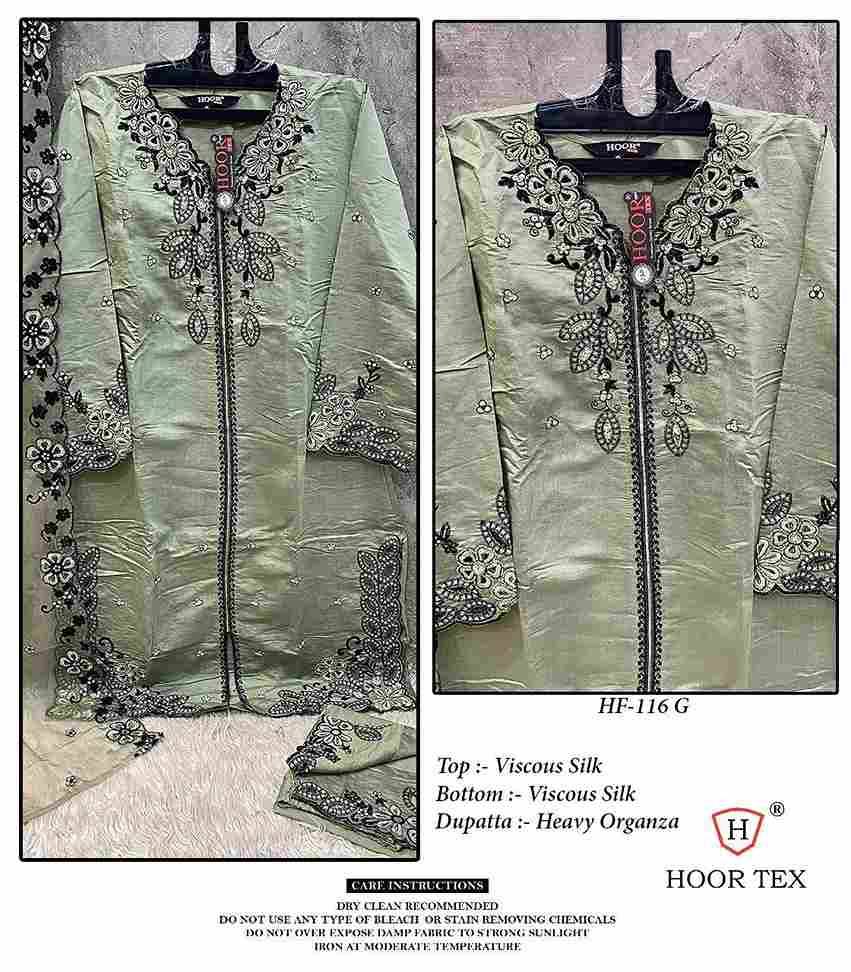 Hoor Tex Hit Design HF-116 Colours Vol-2 By Hoor Tex HF-116-E To HF-116-H Series Beautiful Pakistani Suits Stylish Colorful Fancy Casual Wear & Ethnic Wear Heavy Viscose Silk Embroidered Dresses At Wholesale Price