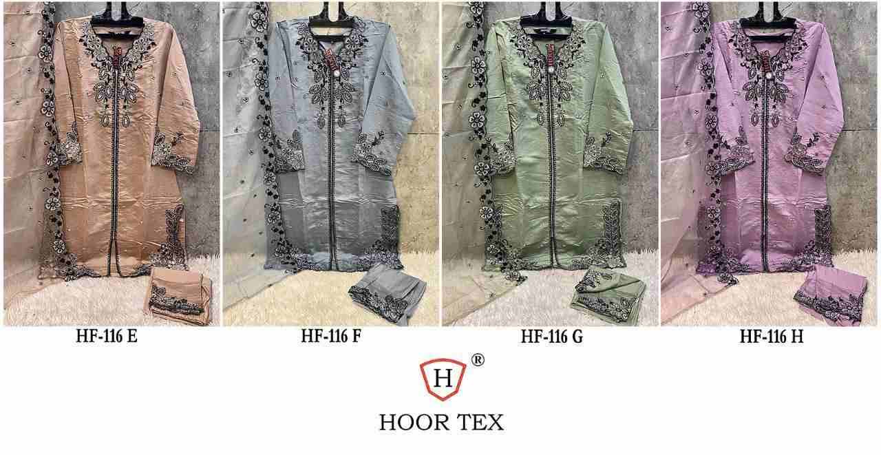 Hoor Tex Hit Design HF-116 Colours Vol-2 By Hoor Tex HF-116-E To HF-116-H Series Beautiful Pakistani Suits Stylish Colorful Fancy Casual Wear & Ethnic Wear Heavy Viscose Silk Embroidered Dresses At Wholesale Price