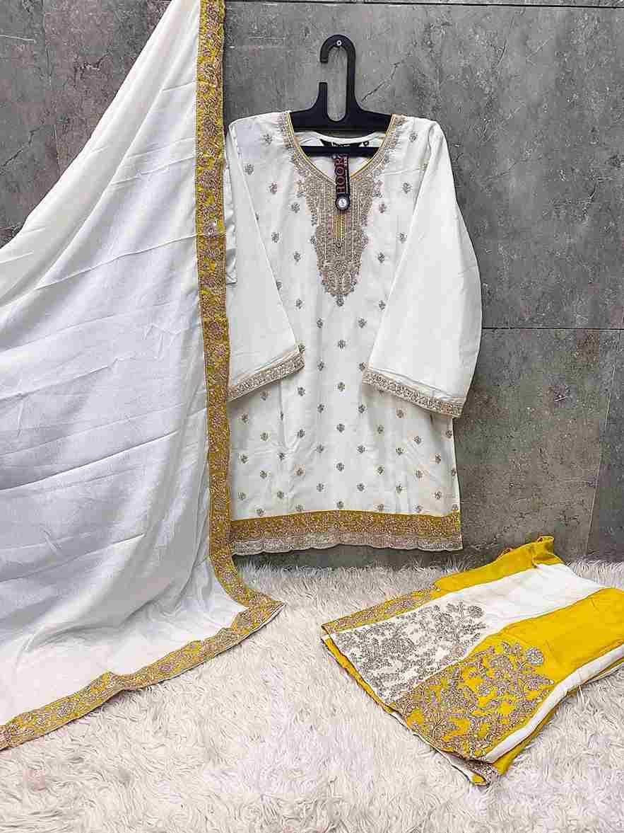 Hoor Tex Hit Design HF-127 Colours By Hoor Tex HF-127-A To HF-127-D Series Designer Festive Pakistani Suits Collection Beautiful Stylish Fancy Colorful Party Wear & Occasional Wear Heavy Chinnon Embroidered Dresses At Wholesale Price