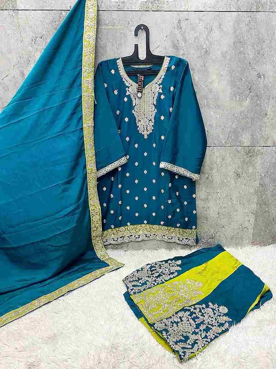 Hoor Tex Hit Design HF-127 Colours By Hoor Tex HF-127-A To HF-127-D Series Designer Festive Pakistani Suits Collection Beautiful Stylish Fancy Colorful Party Wear & Occasional Wear Heavy Chinnon Embroidered Dresses At Wholesale Price
