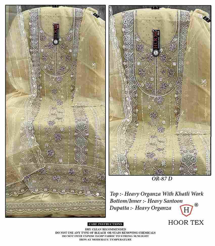 Hoor Tex Hit Design OR-87 Colours By Hoor Tex OR-87-A To OR-87-D Series Beautiful Pakistani Suits Stylish Colorful Fancy Casual Wear & Ethnic Wear Heavy Organza Embroidered Dresses At Wholesale Price