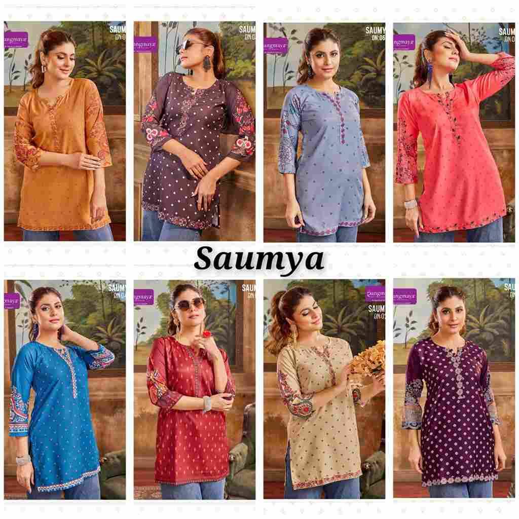 Saumya By Rangmaya 01 To 08 Series Designer Stylish Fancy Colorful Beautiful Party Wear & Ethnic Wear Collection Bombay Tops At Wholesale Price