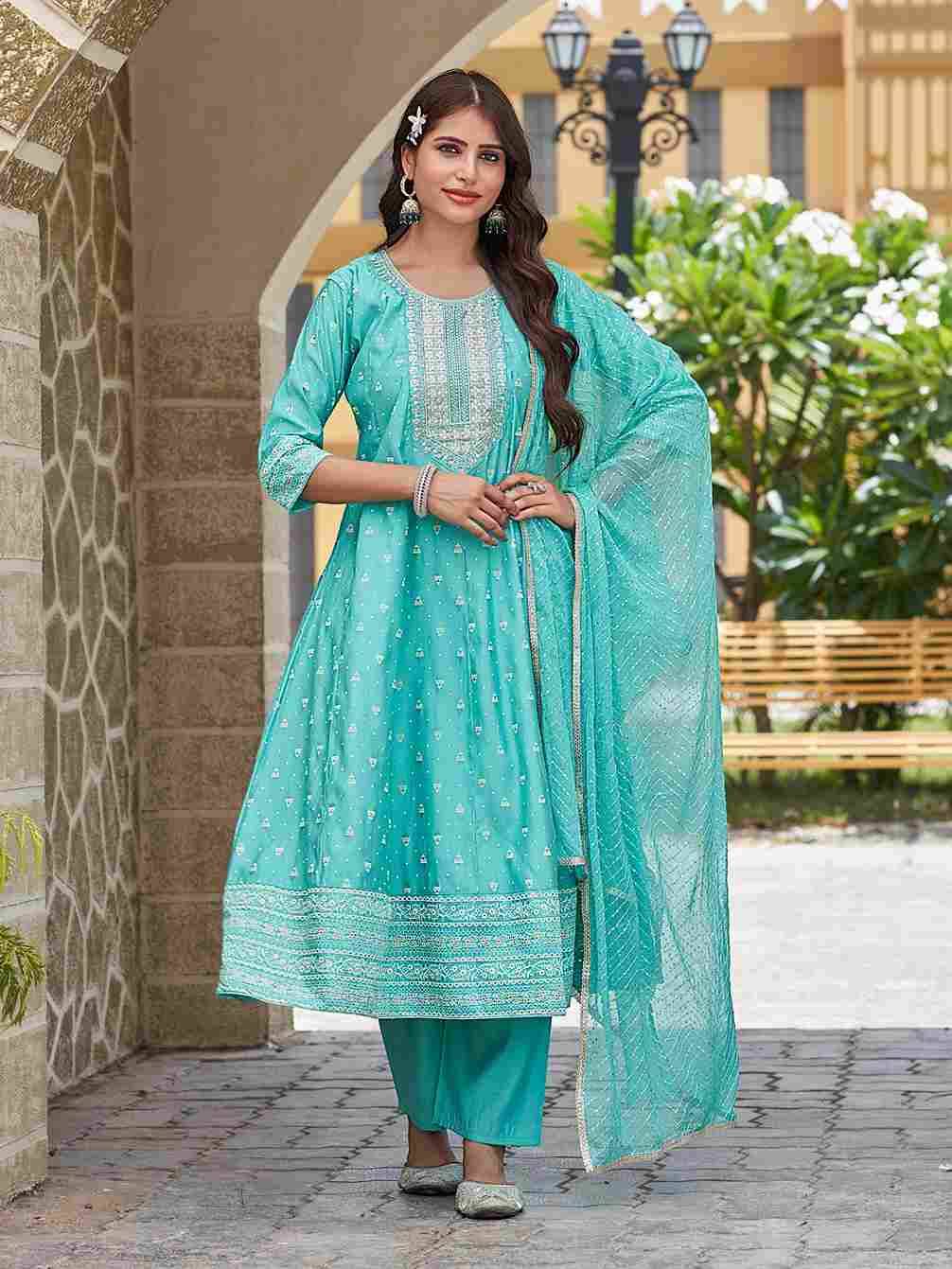 Renu By Aanchi 01 To 04 Series Beautiful Suits Colorful Stylish Fancy Casual Wear & Ethnic Wear Roman Silk Dresses At Wholesale Price