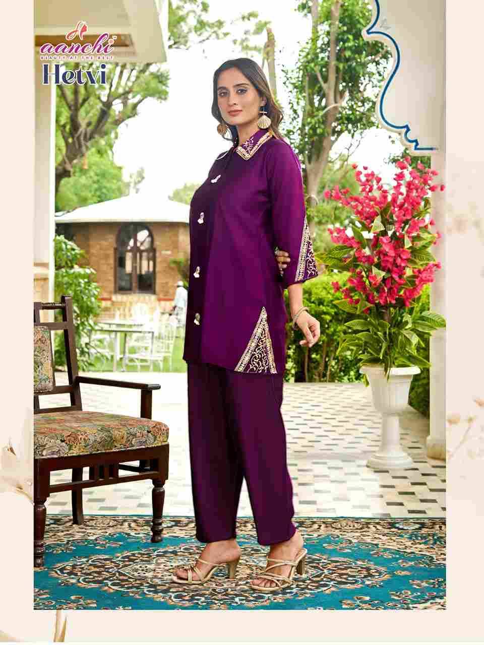 Hetvi By Aanchi 01 to 04 Series Designer Stylish Fancy Colorful Beautiful Casual Wear & Ethnic Wear Vertican Co-Ord At Wholesale Price