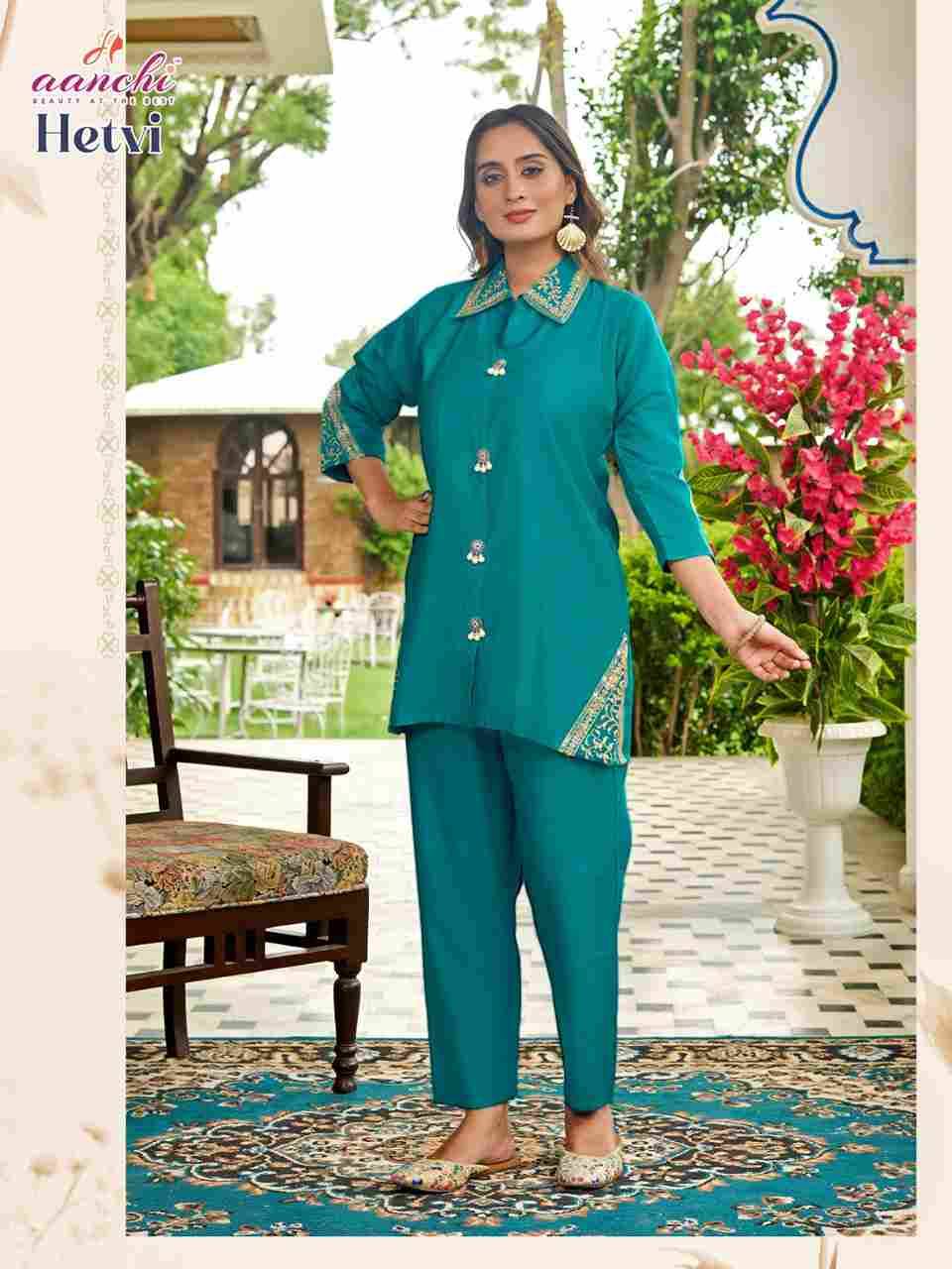 Hetvi By Aanchi 01 to 04 Series Designer Stylish Fancy Colorful Beautiful Casual Wear & Ethnic Wear Vertican Co-Ord At Wholesale Price