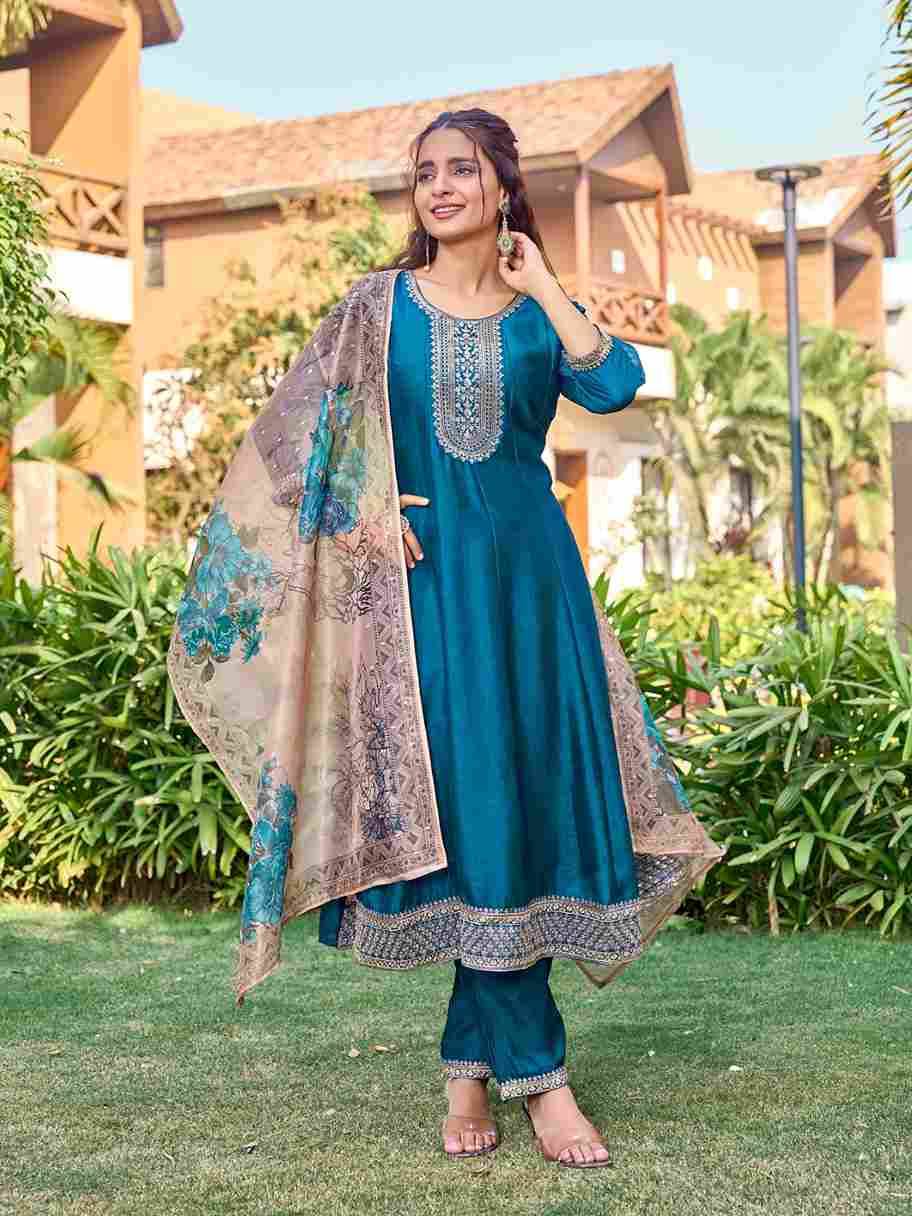 Shobha By Aanchi 01 To 04 Series Beautiful Suits Colorful Stylish Fancy Casual Wear & Ethnic Wear Vichitra Silk Dresses At Wholesale Price