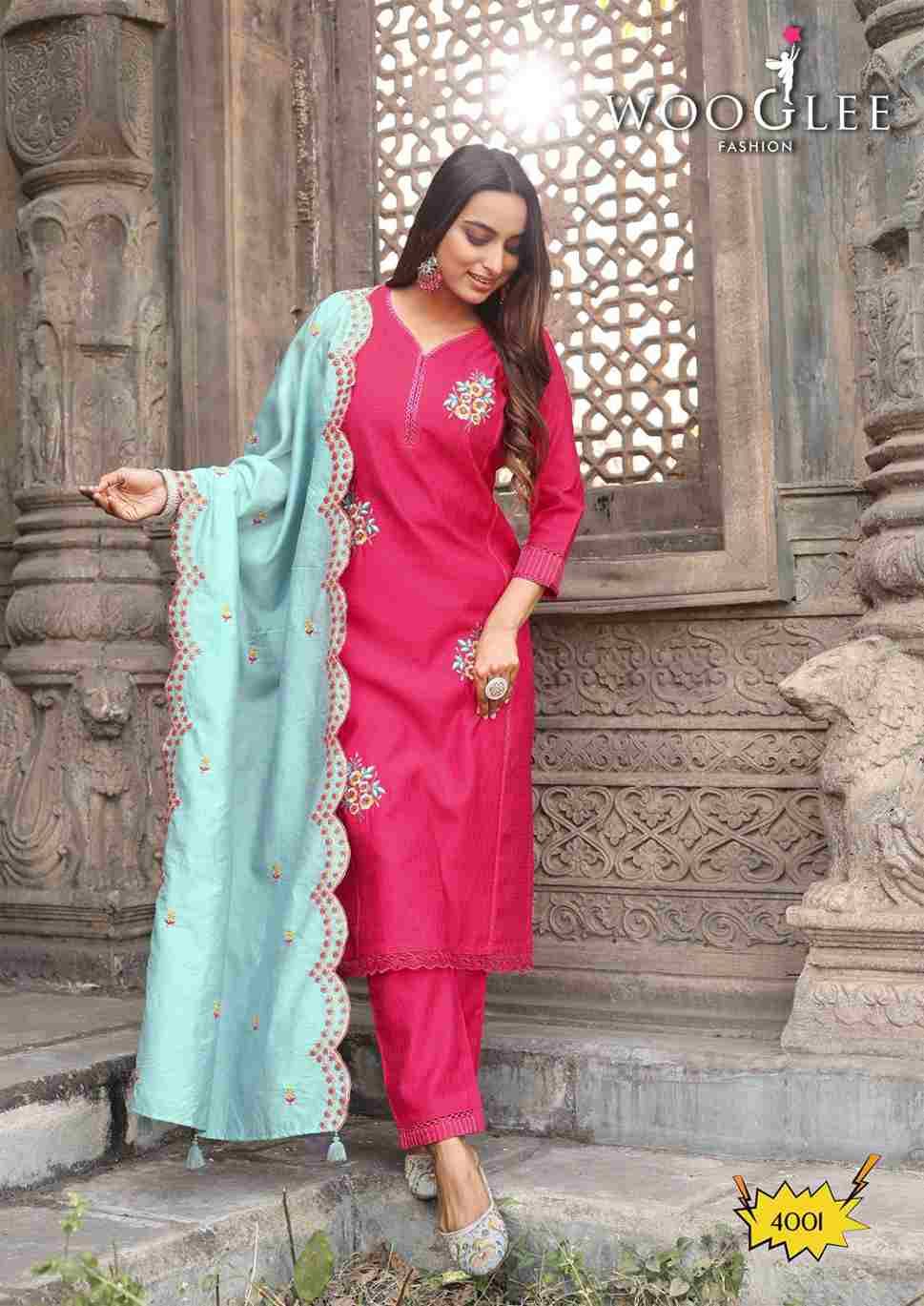 Saugaat By Wooglee 4001 To 4006 Series Beautiful Festive Suits Colorful Stylish Fancy Casual Wear & Ethnic Wear Viscose Weaving Dresses At Wholesale Price