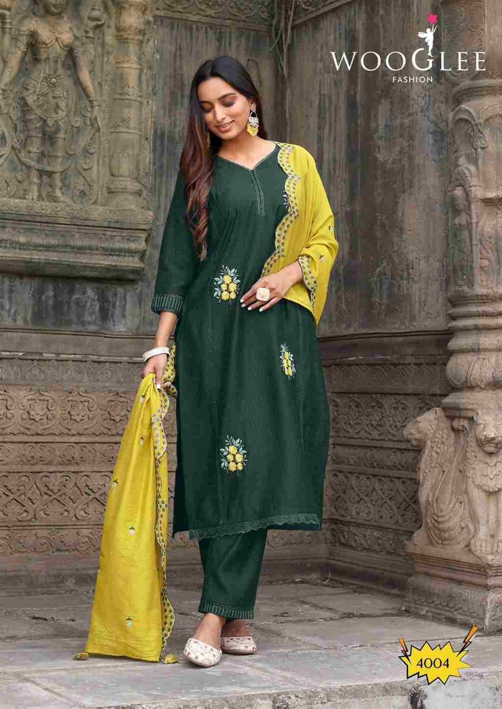 Saugaat By Wooglee 4001 To 4006 Series Beautiful Festive Suits Colorful Stylish Fancy Casual Wear & Ethnic Wear Viscose Weaving Dresses At Wholesale Price