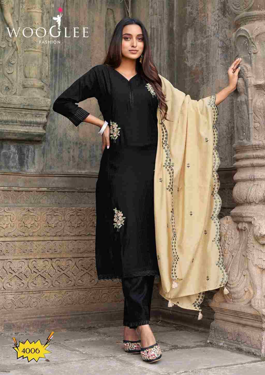 Saugaat By Wooglee 4001 To 4006 Series Beautiful Festive Suits Colorful Stylish Fancy Casual Wear & Ethnic Wear Viscose Weaving Dresses At Wholesale Price