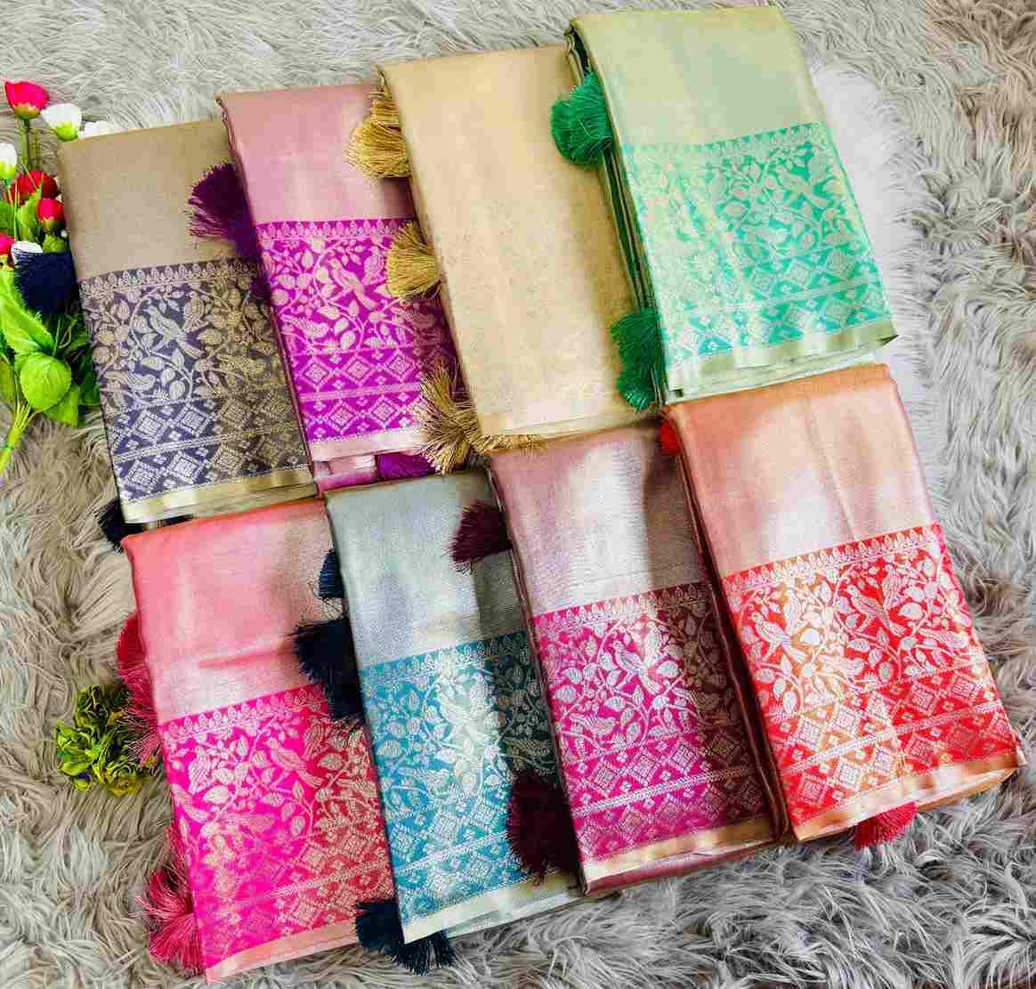 Vv-24 By Fashid Wholesale 01 To 08 Series Indian Traditional Wear Collection Beautiful Stylish Fancy Colorful Party Wear & Occasional Wear Tissue Silk Sarees At Wholesale Price