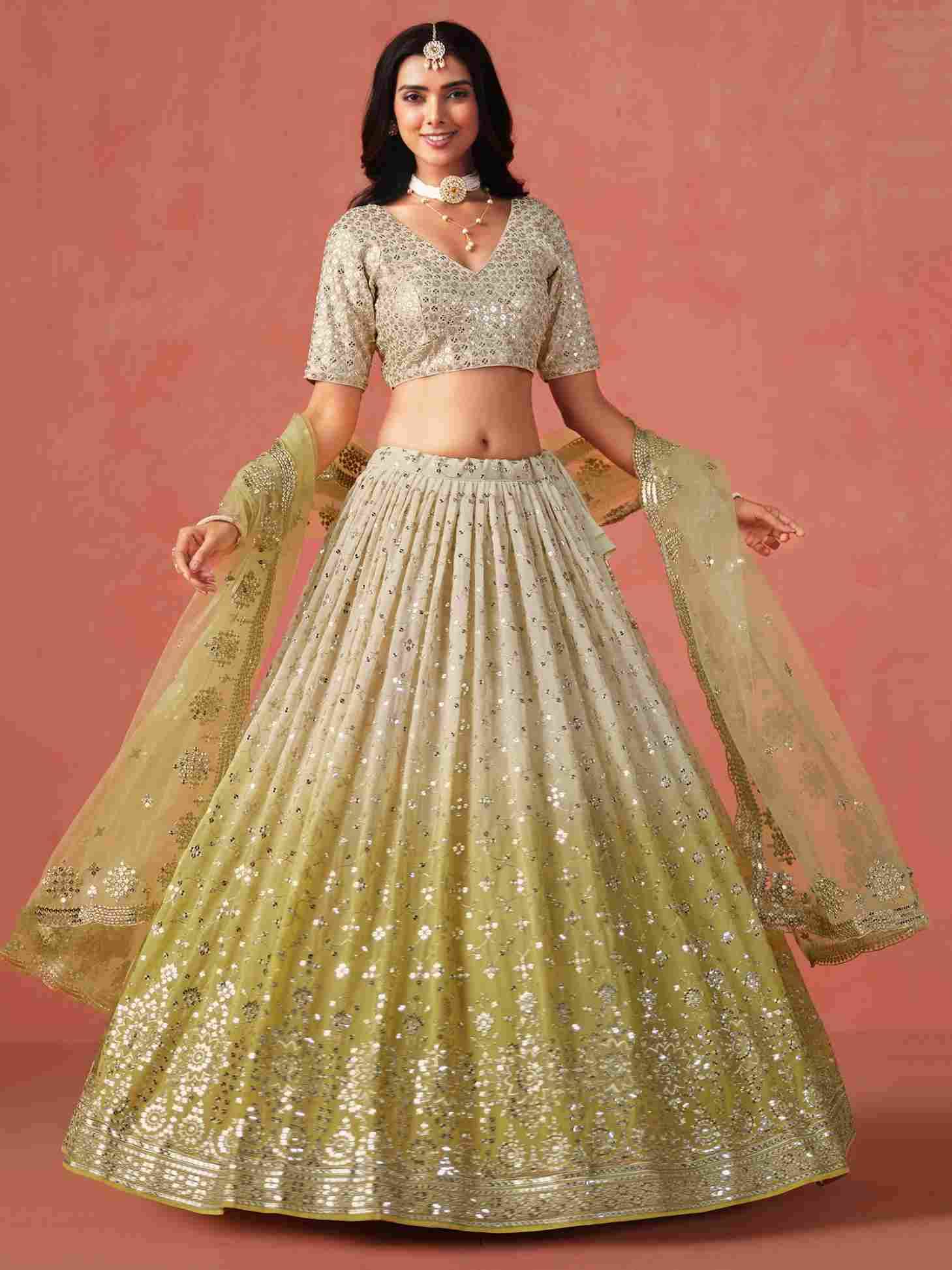 7086 By Fashid Wholesale Navratri Wear Collection Beautiful Stylish Colorful Fancy Party Wear & Occasional Wear Georgette Lehengas At Wholesale Price