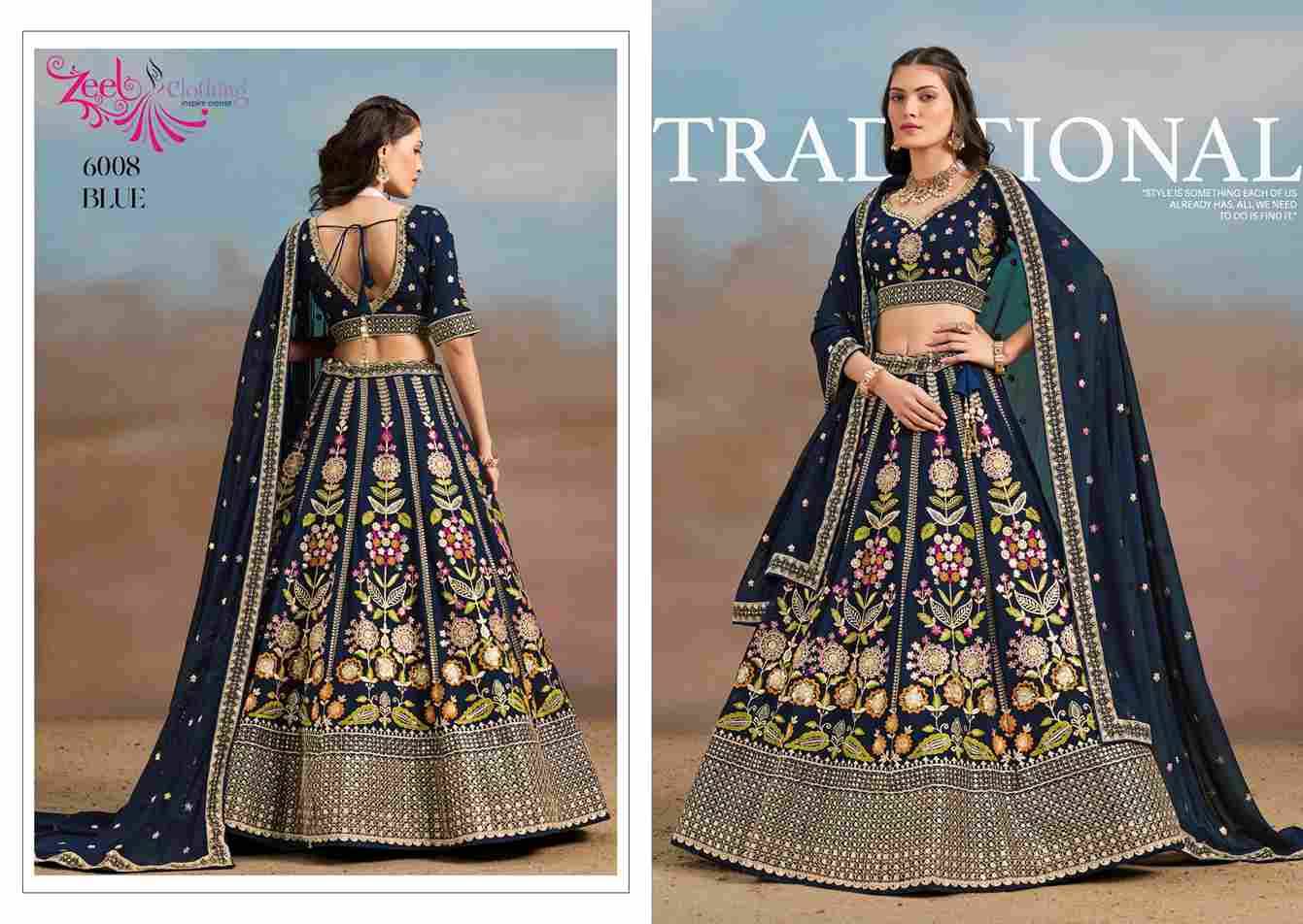 Miloni By Zeel Clothing 6008-A To 6008-F Series Designer Beautiful Collection Occasional Wear & Party Wear Georgette Embroidered Lehengas At Wholesale Price