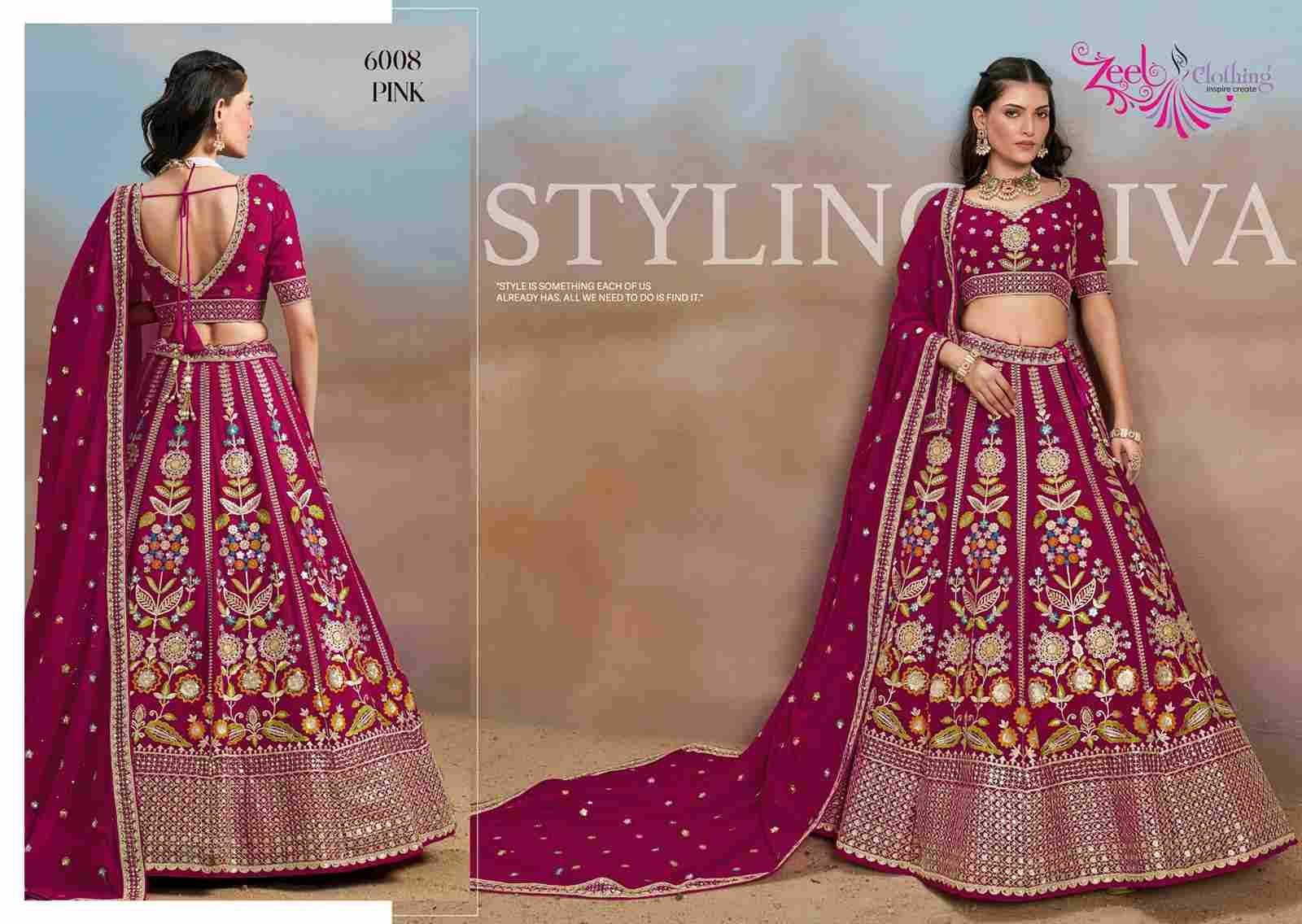 Miloni By Zeel Clothing 6008-A To 6008-F Series Designer Beautiful Collection Occasional Wear & Party Wear Georgette Embroidered Lehengas At Wholesale Price