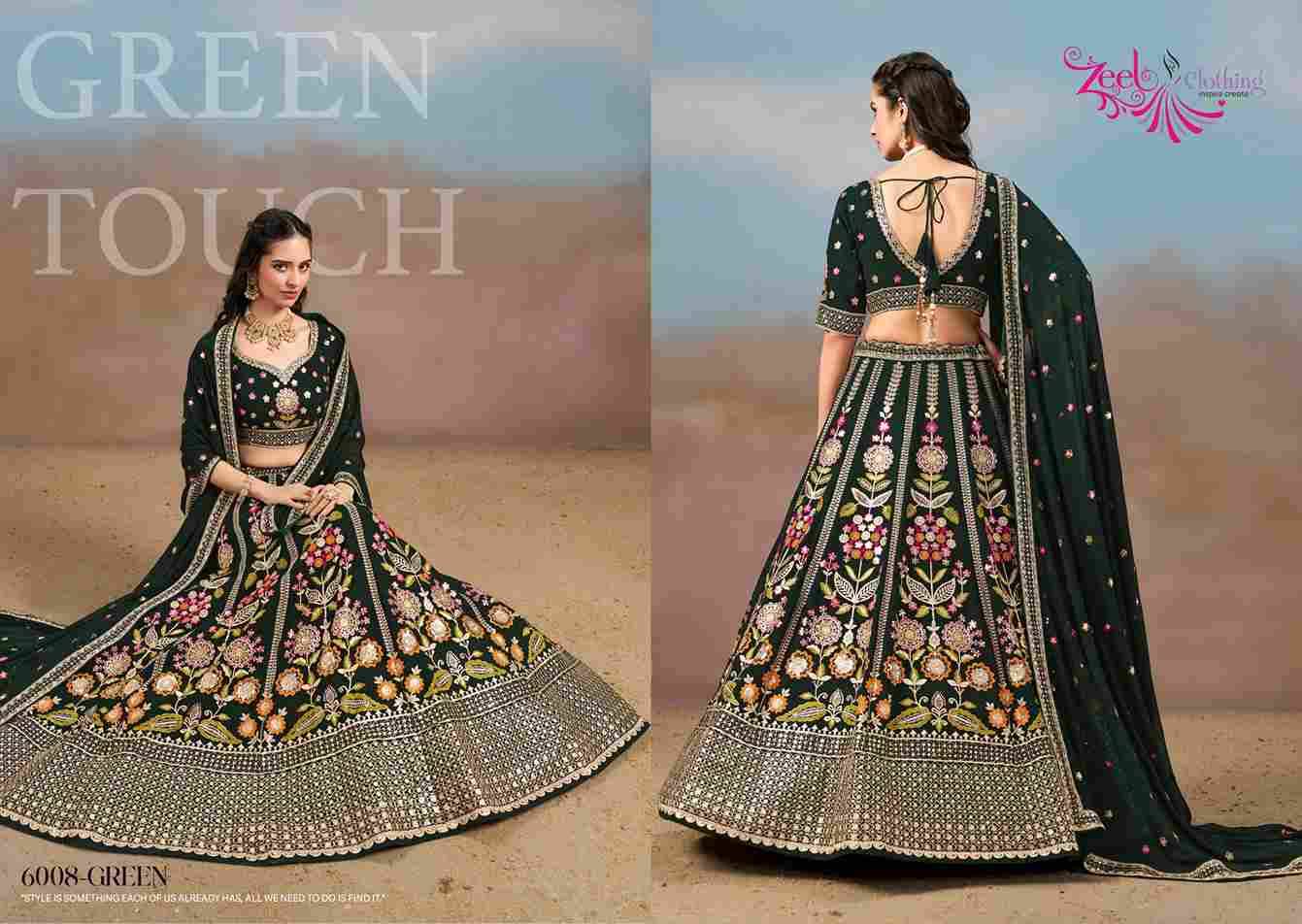 Miloni By Zeel Clothing 6008-A To 6008-F Series Designer Beautiful Collection Occasional Wear & Party Wear Georgette Embroidered Lehengas At Wholesale Price
