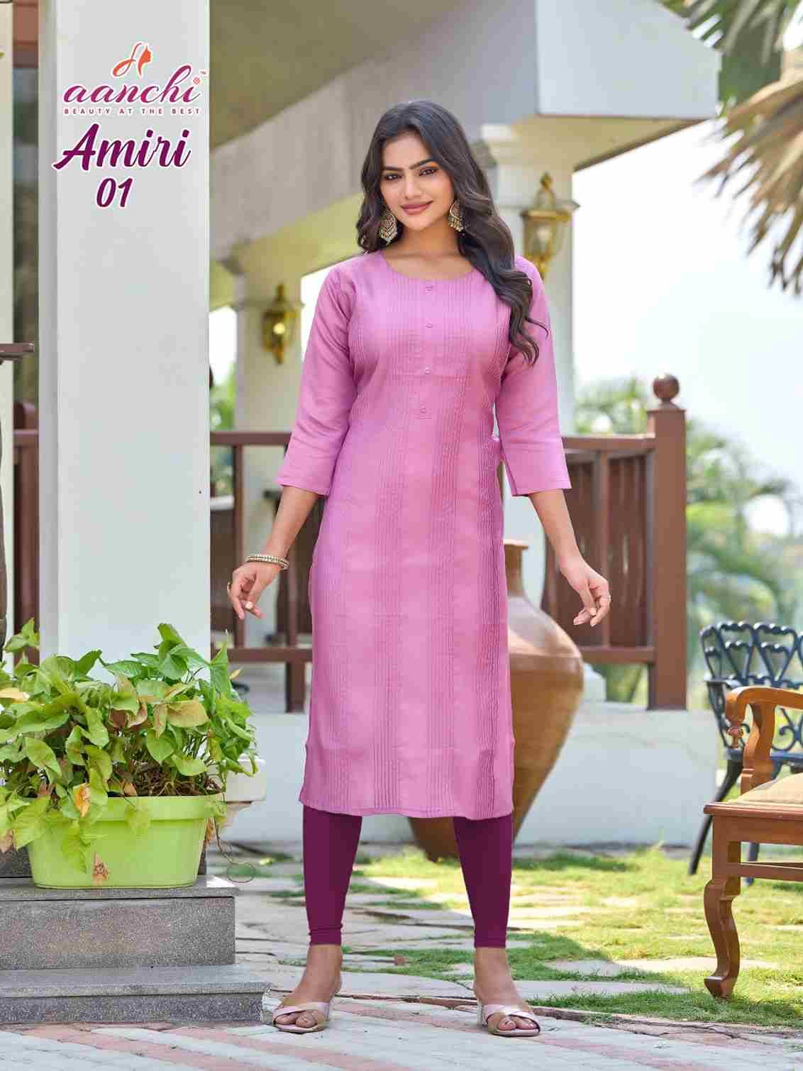 Amiri By Aanchi 01 To 04 Series Designer Stylish Fancy Colorful Beautiful Party Wear & Ethnic Wear Collection Roman Silk Kurtis At Wholesale Price