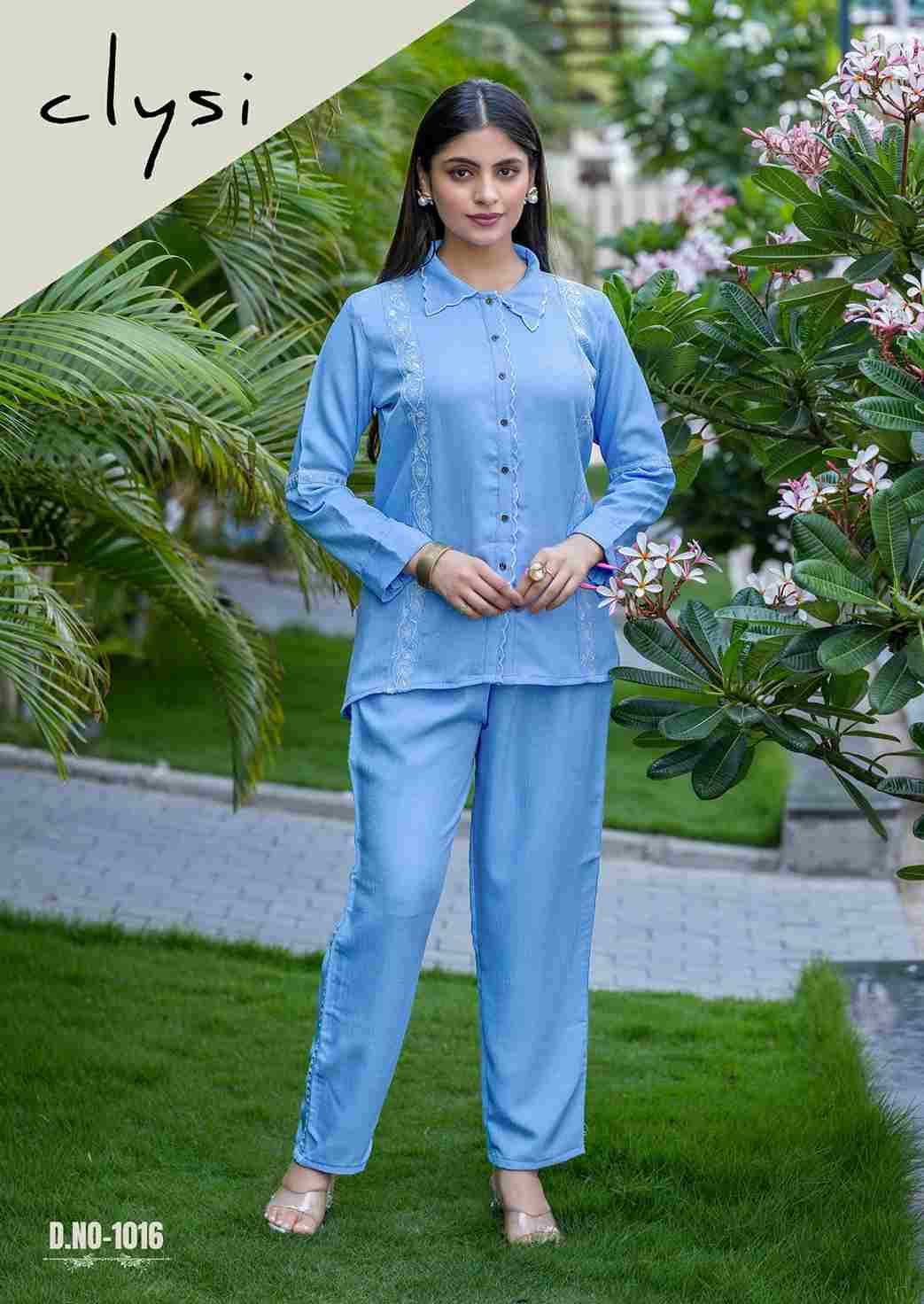 iris By Clysi 1014 To 1019 Series Designer Stylish Fancy Colorful Beautiful Party Wear & Ethnic Wear Collection Viscose Slub Co-Ord At Wholesale Price