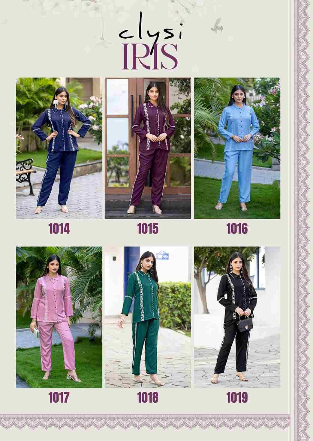 iris By Clysi 1014 To 1019 Series Designer Stylish Fancy Colorful Beautiful Party Wear & Ethnic Wear Collection Viscose Slub Co-Ord At Wholesale Price