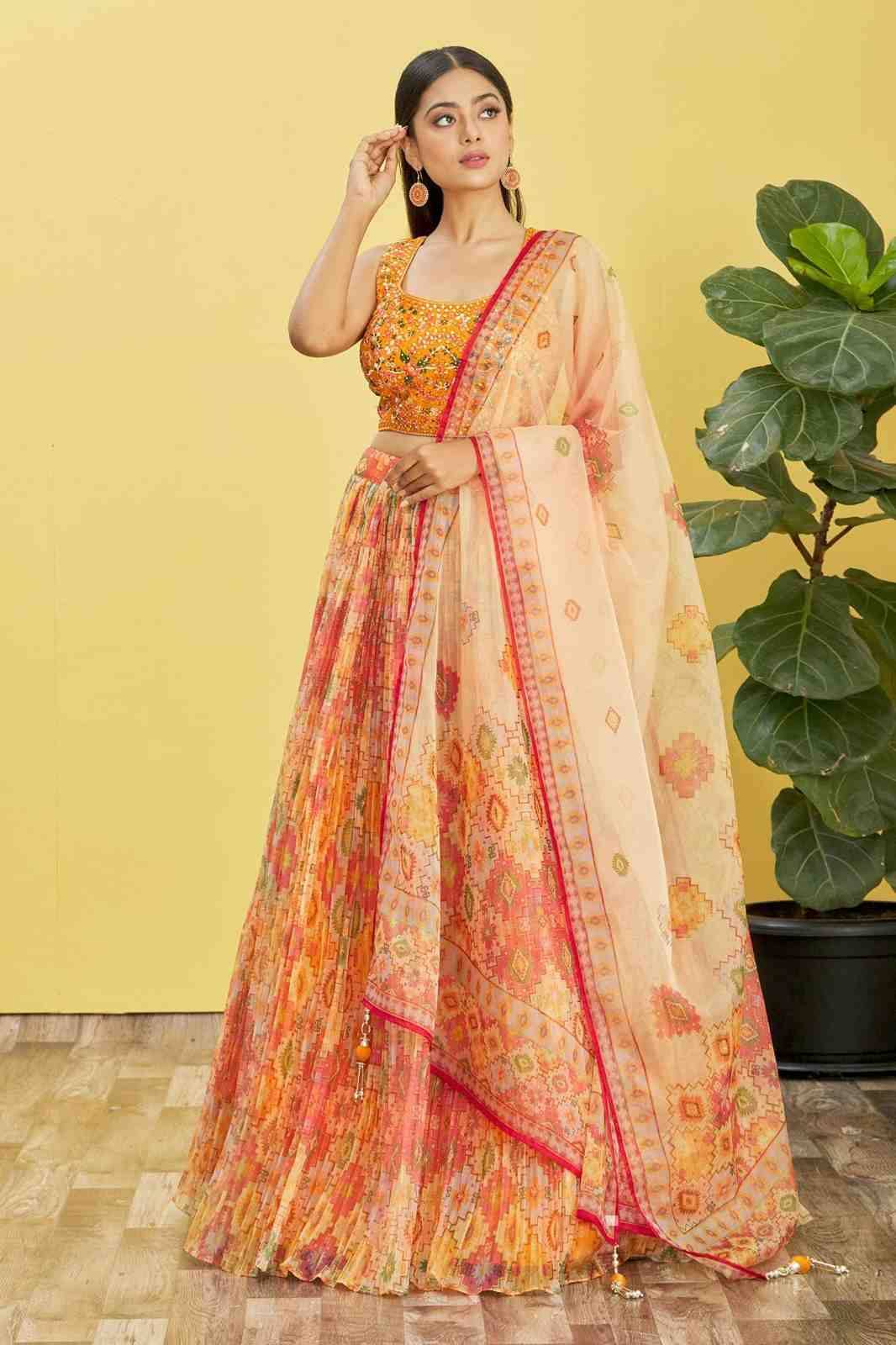 121 By Fashid Wholesale Designer Beautiful Collection Occasional Wear & Party Wear Organza Lehengas At Wholesale Price