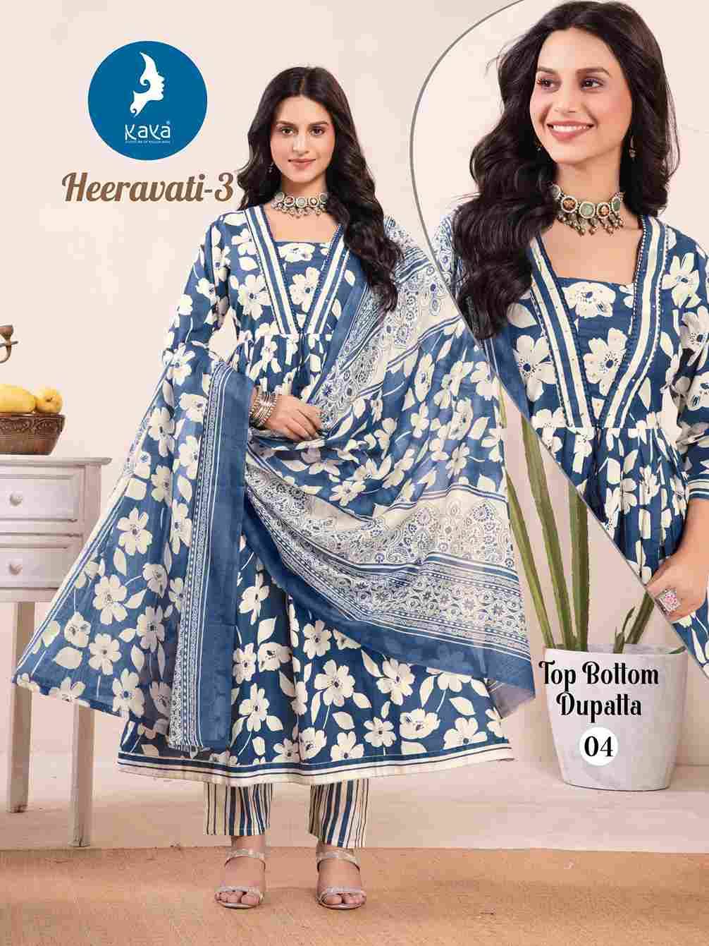 Heeravati Vol-3 By Kaya 01 To 06 Series Beautiful Festive Suits Colorful Stylish Fancy Casual Wear & Ethnic Wear Cotton Print Dresses At Wholesale Price