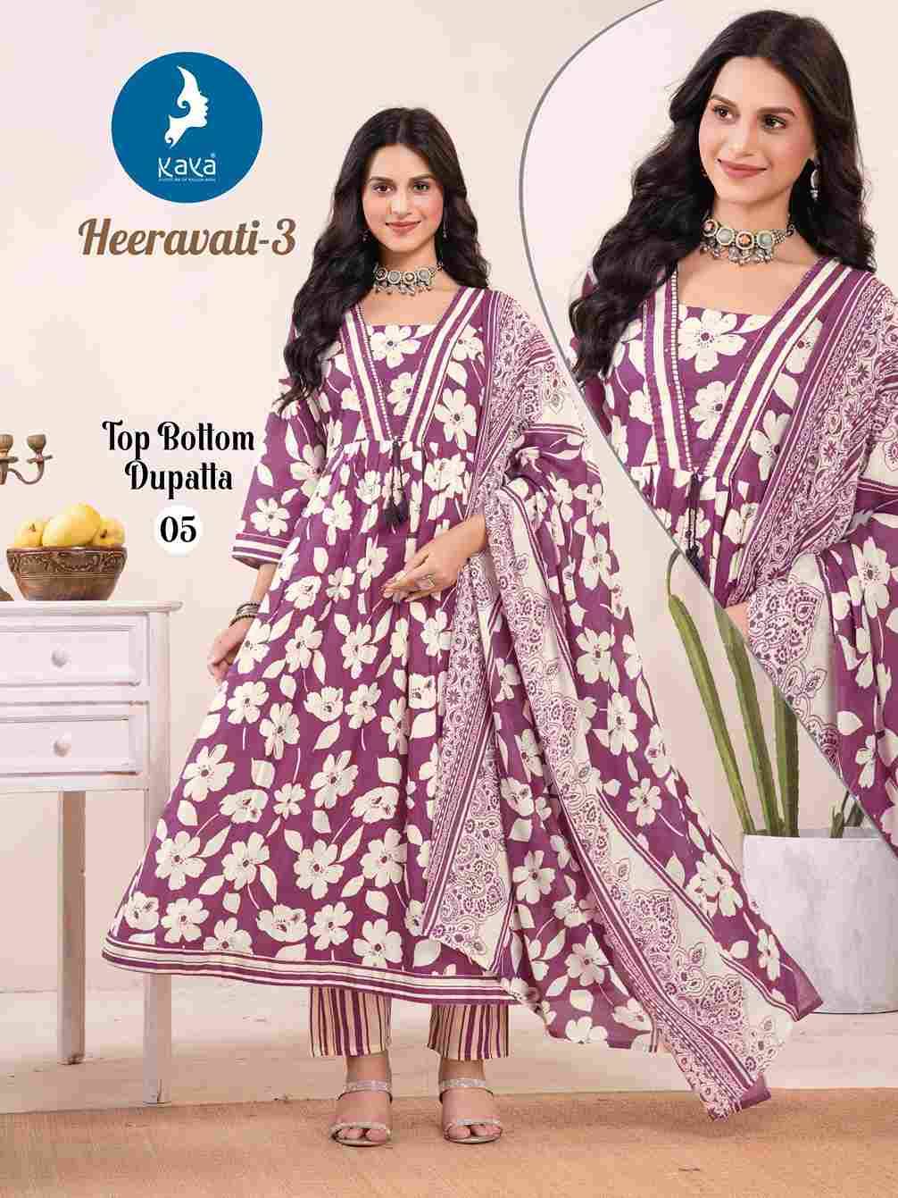 Heeravati Vol-3 By Kaya 01 To 06 Series Beautiful Festive Suits Colorful Stylish Fancy Casual Wear & Ethnic Wear Cotton Print Dresses At Wholesale Price