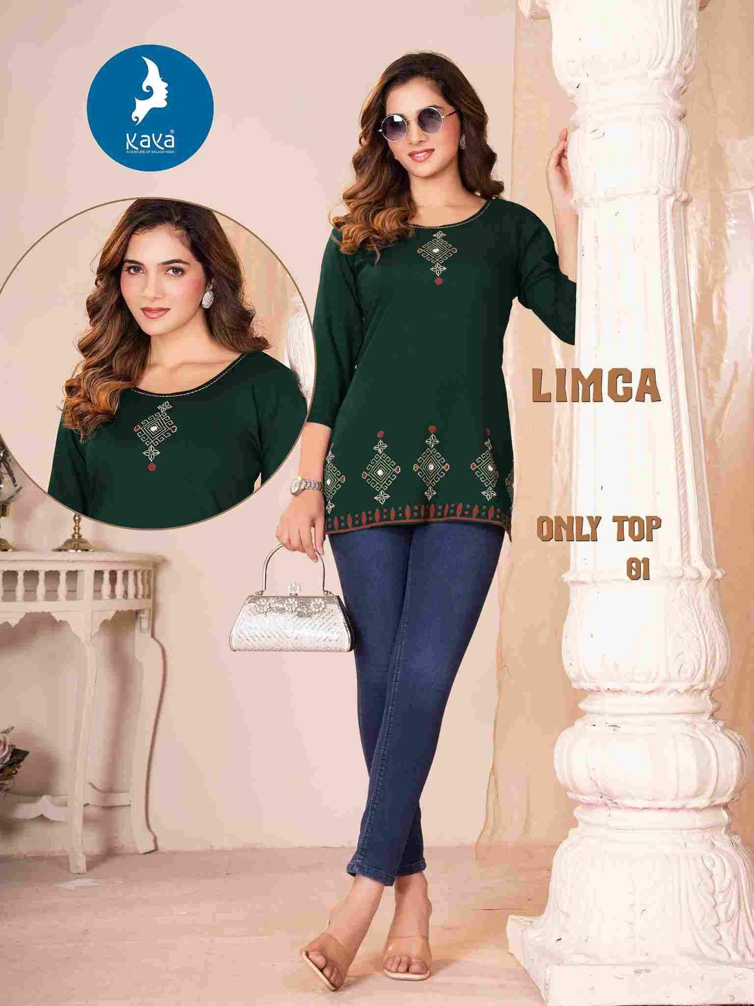 Limca By Kaya 01 To 08 Series Designer Stylish Fancy Colorful Beautiful Party Wear & Ethnic Wear Collection Rayon Printed Tops At Wholesale Price