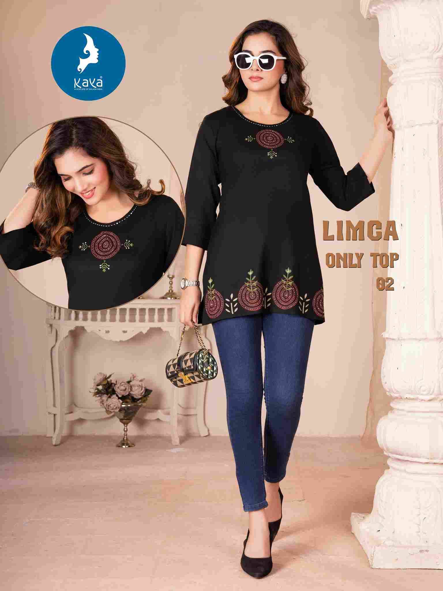 Limca By Kaya 01 To 08 Series Designer Stylish Fancy Colorful Beautiful Party Wear & Ethnic Wear Collection Rayon Printed Tops At Wholesale Price