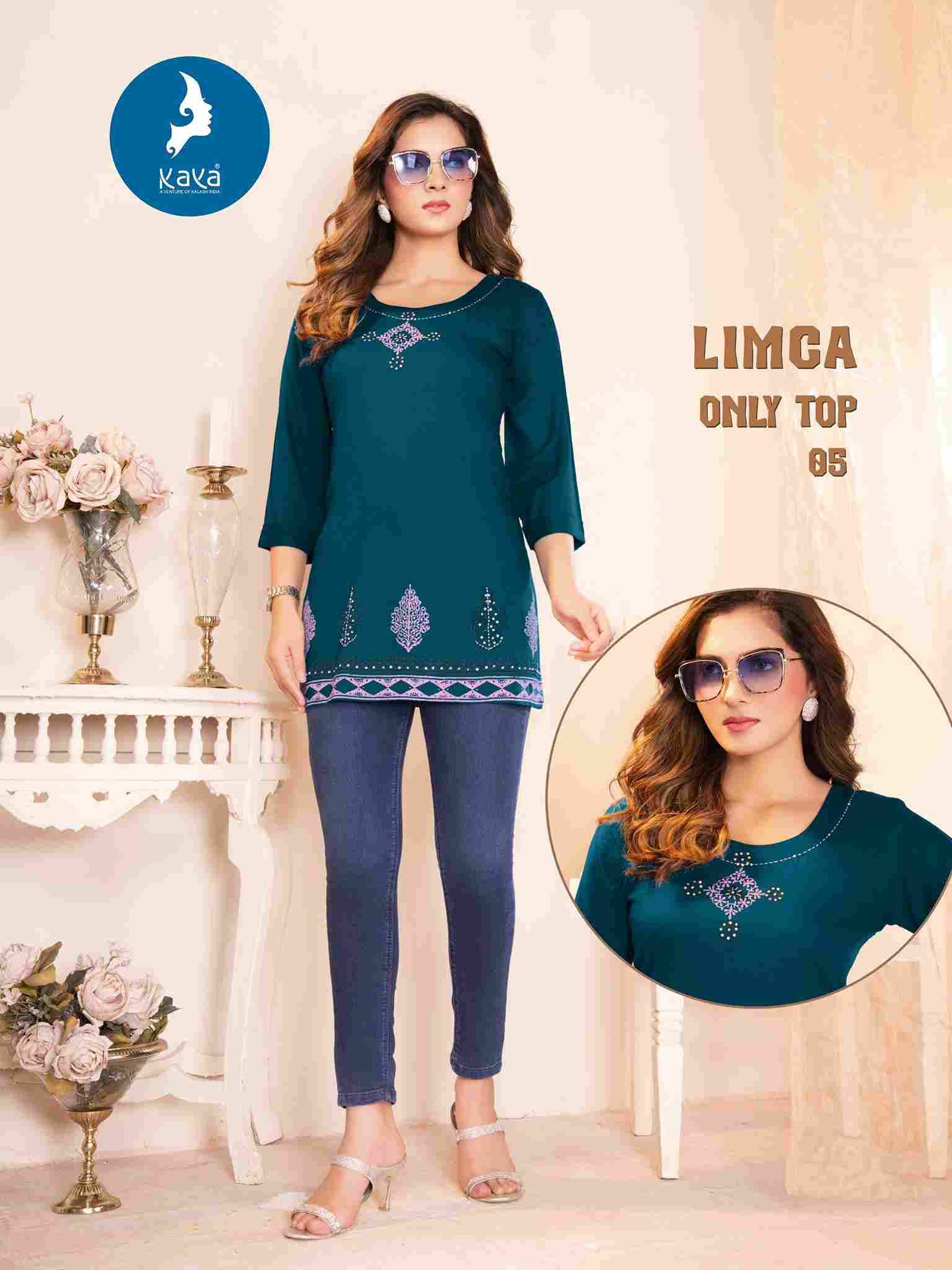 Limca By Kaya 01 To 08 Series Designer Stylish Fancy Colorful Beautiful Party Wear & Ethnic Wear Collection Rayon Printed Tops At Wholesale Price