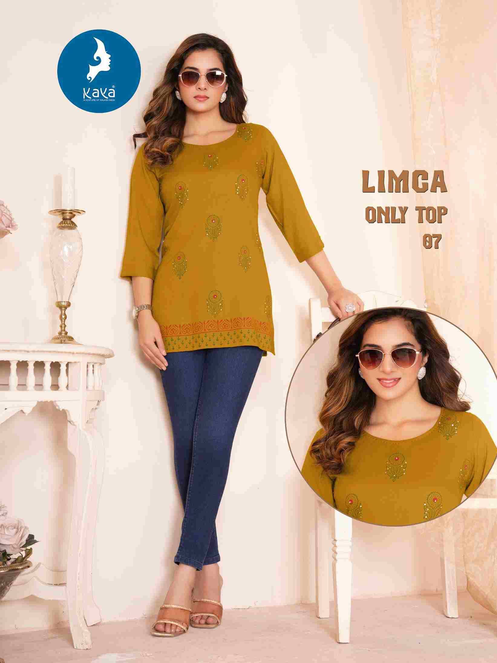 Limca By Kaya 01 To 08 Series Designer Stylish Fancy Colorful Beautiful Party Wear & Ethnic Wear Collection Rayon Printed Tops At Wholesale Price