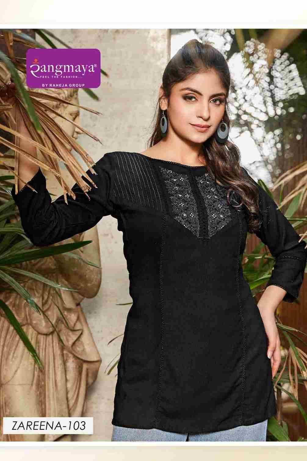 Zareena By Rangmaya 01 To 08 Series Designer Stylish Fancy Colorful Beautiful Party Wear & Ethnic Wear Collection Rayon Tops At Wholesale Price