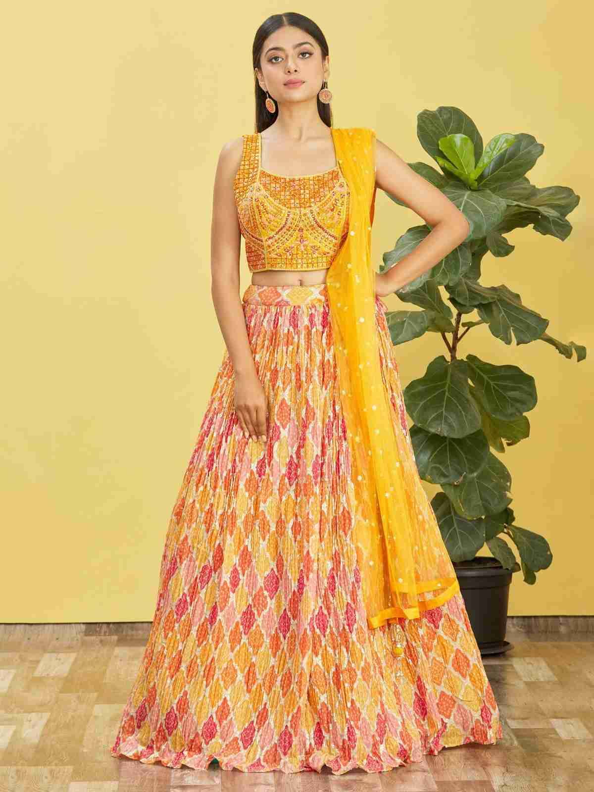 Mandakini By Fashid Wholesale 01 To 08 Series Designer Beautiful Wedding Collection Occasional Wear & Party Wear Chinnon/Organza Lehengas At Wholesale Price