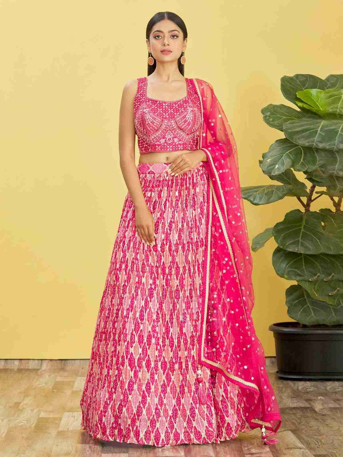 Mandakini By Fashid Wholesale 01 To 08 Series Designer Beautiful Wedding Collection Occasional Wear & Party Wear Chinnon/Organza Lehengas At Wholesale Price