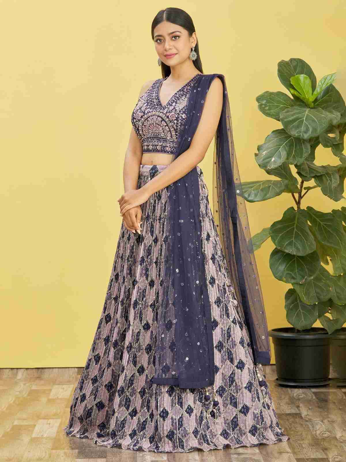 Mandakini By Fashid Wholesale 01 To 08 Series Designer Beautiful Wedding Collection Occasional Wear & Party Wear Chinnon/Organza Lehengas At Wholesale Price