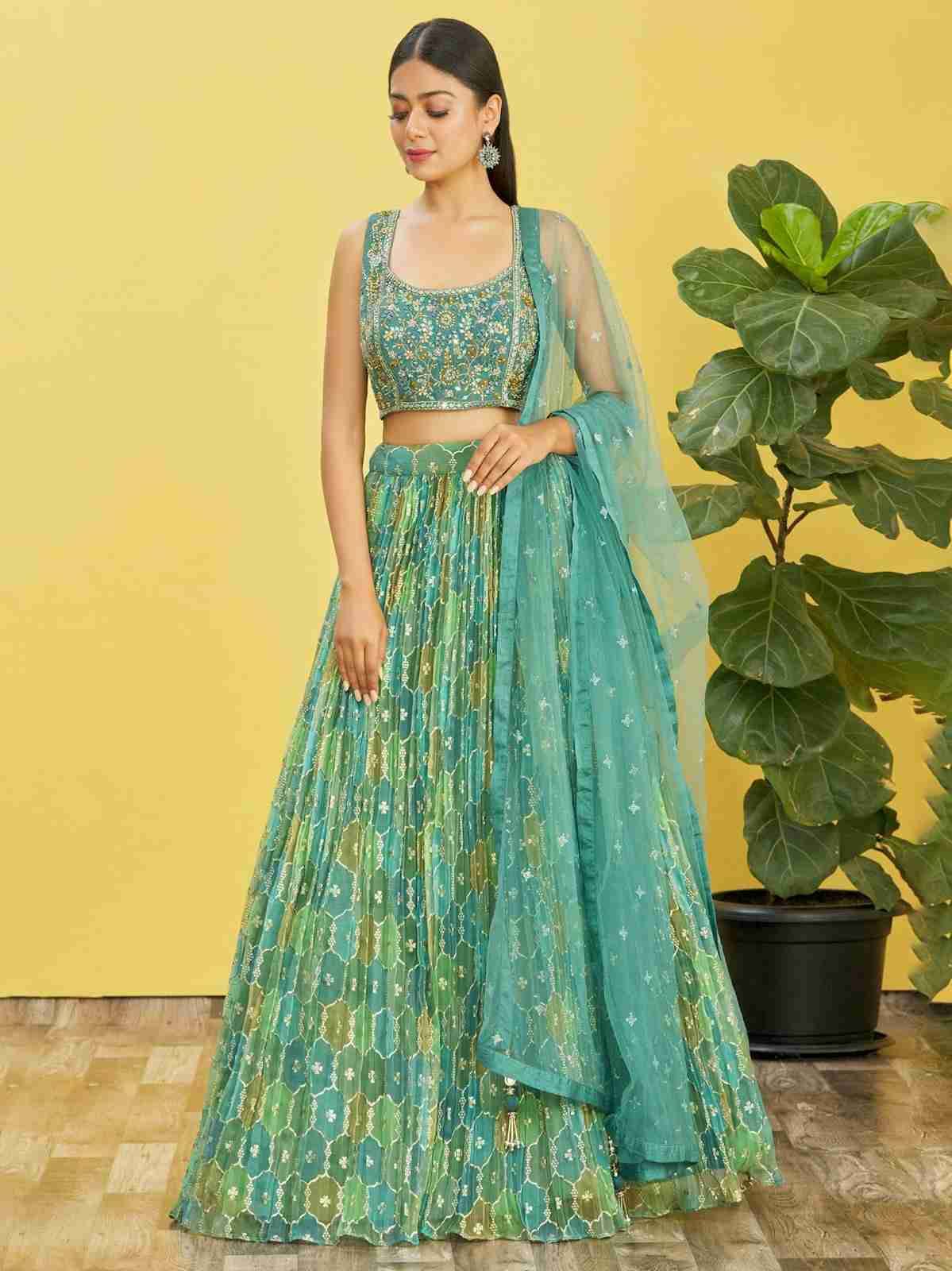 Mandakini By Fashid Wholesale 01 To 08 Series Designer Beautiful Wedding Collection Occasional Wear & Party Wear Chinnon/Organza Lehengas At Wholesale Price