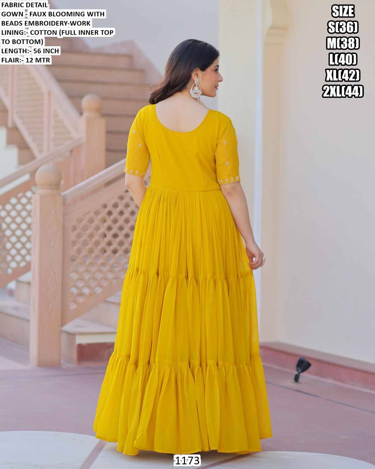 1173 By Fashid Wholesale 1173-A To 1173-B Series Beautiful Stylish Fancy Colorful Casual Wear & Ethnic Wear Faux Blooming Gowns At Wholesale Price