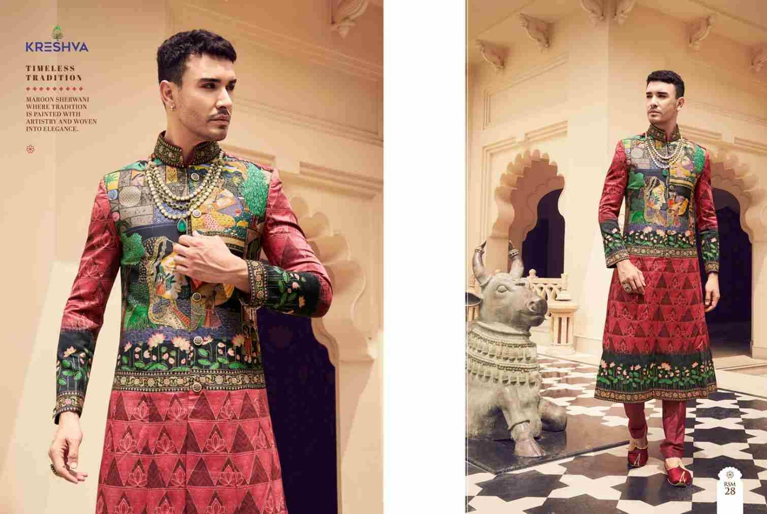Vishnu By Kreshva 28 To 37 Series Beautiful Colorful Stylish Fancy Casual Wear & Ethnic Wear & Ready To Wear Silk Kurtas With Jacket At Wholesale Price