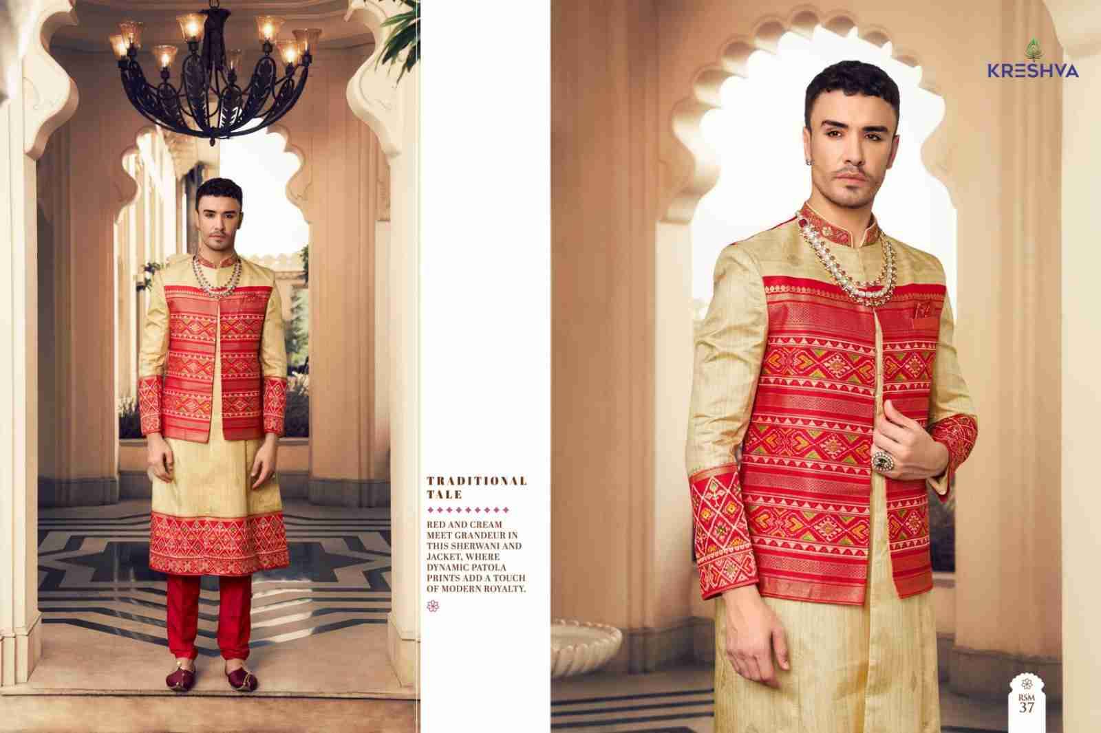 Vishnu By Kreshva 28 To 37 Series Beautiful Colorful Stylish Fancy Casual Wear & Ethnic Wear & Ready To Wear Silk Kurtas With Jacket At Wholesale Price