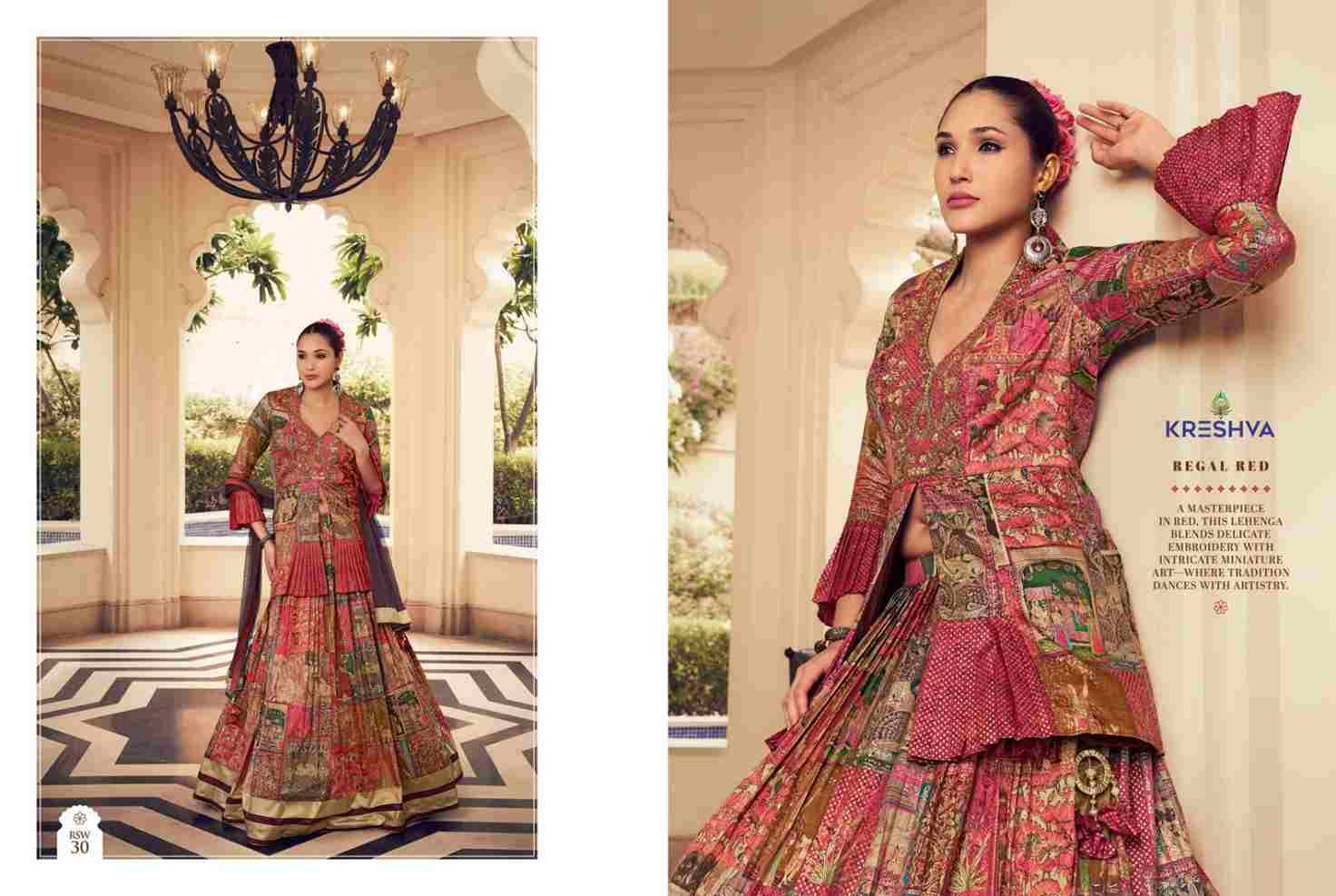 Laxmi By Kreshva 28 To 37 Series Designer Beautiful Wedding Collection Occasional Wear & Party Wear Silk Lehengas At Wholesale Price